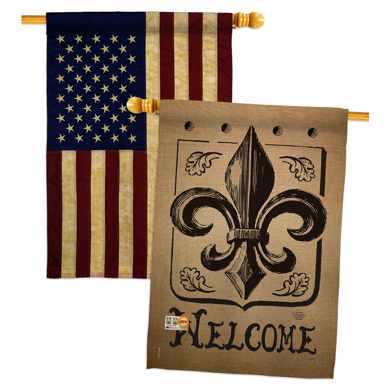 Drapeau de maison à 2 côtés en polyester / mélange de polyester 40 x 28 po