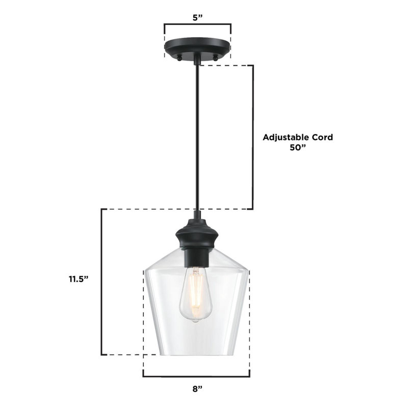 Breakwater Bay Rooker 1 - Light Single Pendant & Reviews | Wayfair