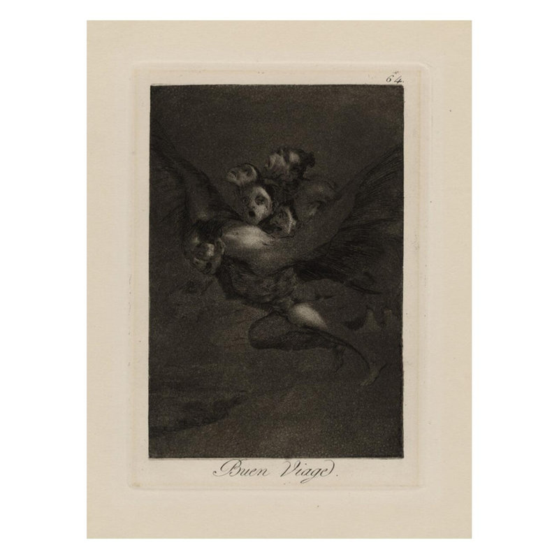 «Bon voyage» par Francisco de Goya - Estampe numérique, H 28 po x l 22 po