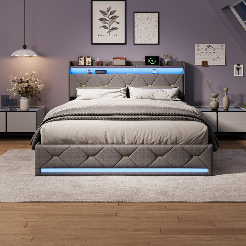 Upholstered Bed, European Double (140 x 200 cm)