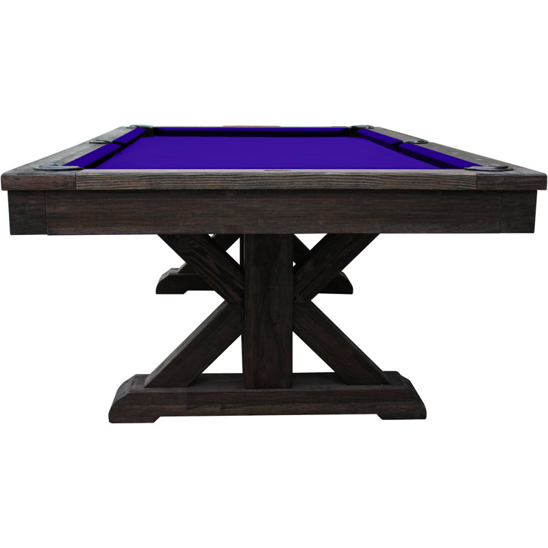Brazos River Weathered 8' Slate Pool Table with Professional Installation Included, Purple, Weathered Black