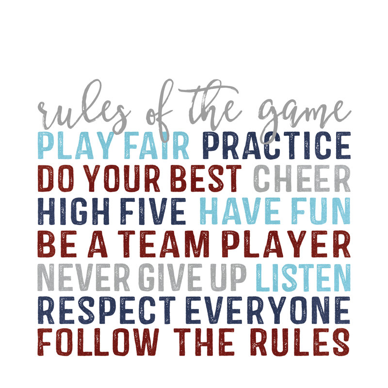 Rules Of The Game - Wrapped Canvas Print, 76cm H x 76cm W x 3.8cm D