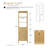 Laval 72" Freestanding Linen Cabinet, Tall Bathroom Storage Tower with 3 Open Shelves-120234557-120613963