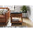 24" Side Table, Fully Assembled, Black with Bourbon Finish