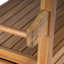 Chariot-bar d'extérieur en bois d'acacia pour patio