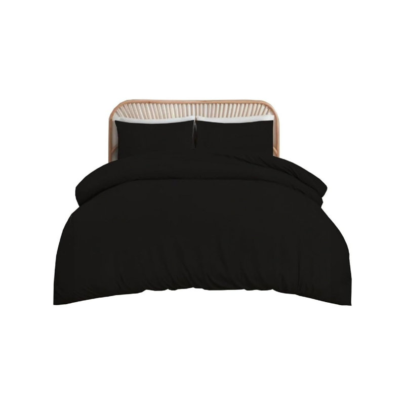 Microfiber / Polyester Solid Colour Duvet Cover Set