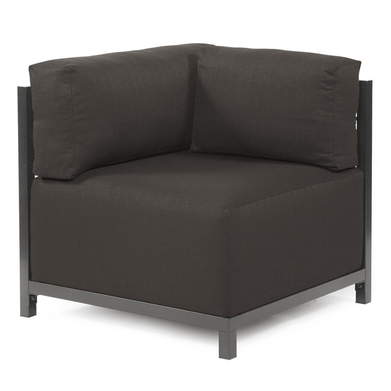 Housse pour chaise à coussins carrés, Sunbrella gris anthracite marin