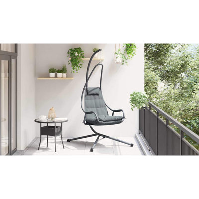  Hanging Egg Chair Folding Anthracite 94 X 107 X 196.5 Cm Steel