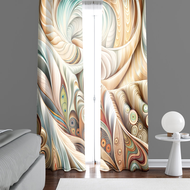 Aidey Polyester Semi-Sheer Curtain Pair, L 20 po x L 52 po