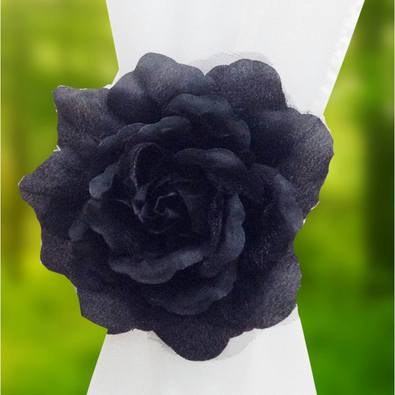 Lentz Black Polyester Curtain Holdback/Tieback