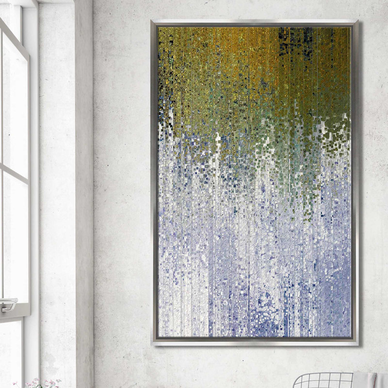 «Abide In Me, John 15: 5» par Mark Lawrence, reproduction d'art, Cadre flottant argent, H 33,5 po x l 21,5 po x P 2 po