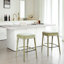 Tabouret de bar rembourré sans dossier - siège rembourré, repose-pieds en métal et espace pour les petites cuisines, 2-130040872