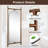 75H"×31"W Arch Full Length Mirror with Rectangle Wood Frame-2043449362