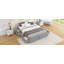 Structure de lit plateforme en bois grand format avec 6 tiroirs, gris-1905775226