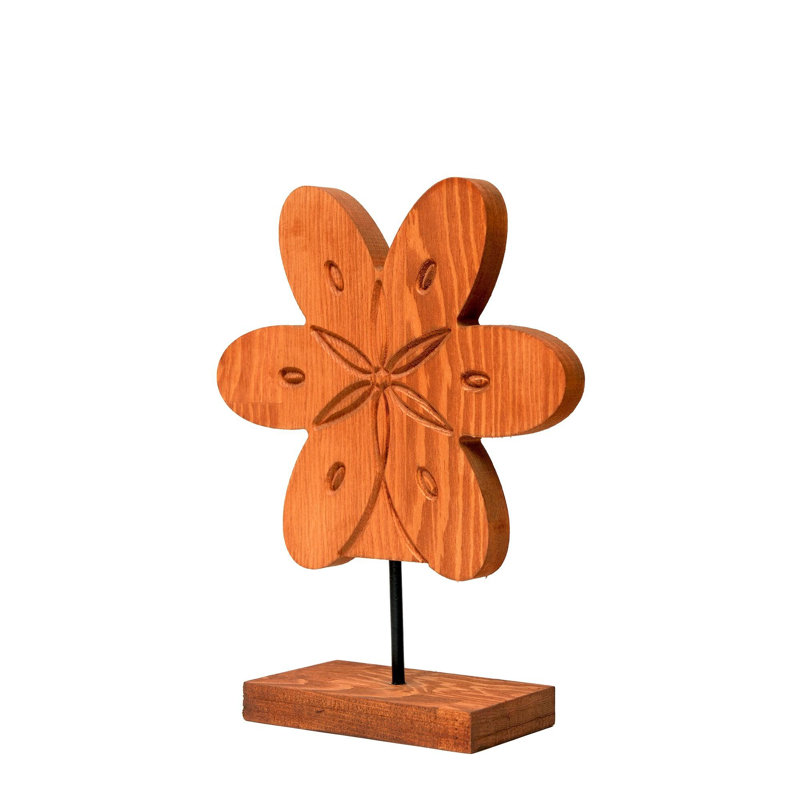 Objet décoratif, H 11 po x l 7,86 po x P 0,71 po, Noyer