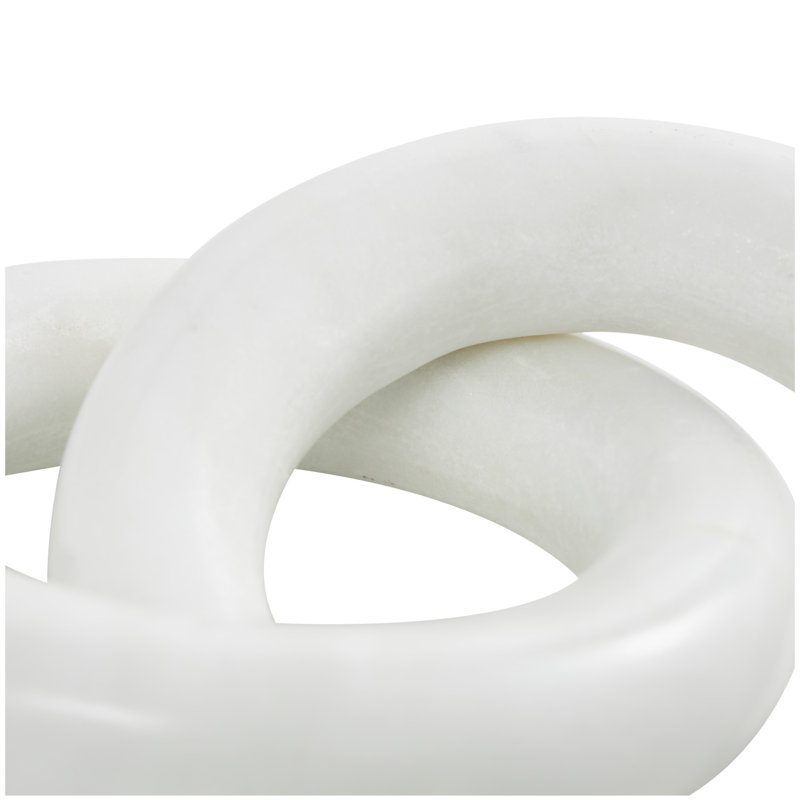 Sculpture Brooksville, H 2,25 po x l 6,75 po x P 4,9 po, Blanc