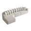 Ensemble de canapé modulaire en chenille Boneless de 131,1 pouces, canapé incurvé moderne en forme de nuage, comprend 10 coussins, canapé d'angle en tissu de salon, canapé modulaire en L (méridienne gauche)-204091783-204091776