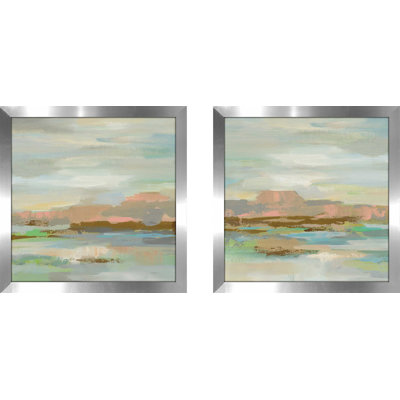 Spring Desert I v2 - Ensemble de 2 reproductions encadrées sur papier