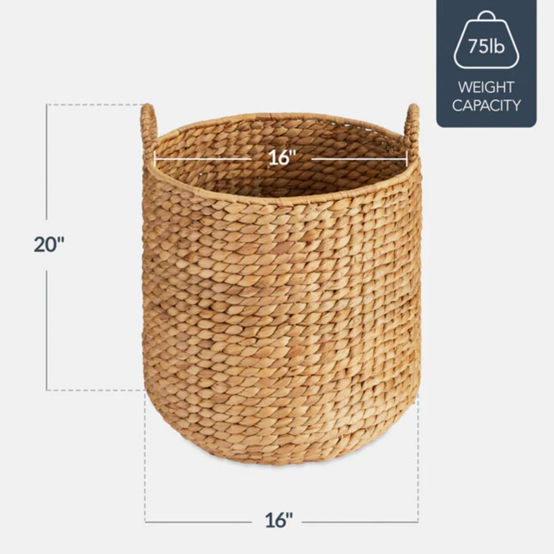 Round Storage Basket, Natural