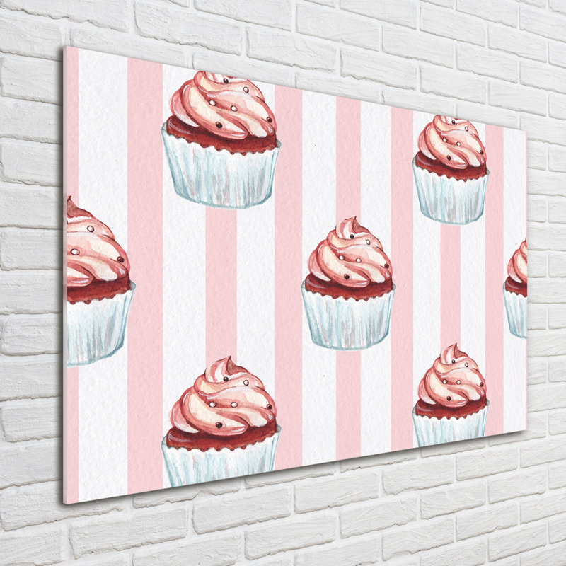 Cupcakes - No Frame Print on Glass