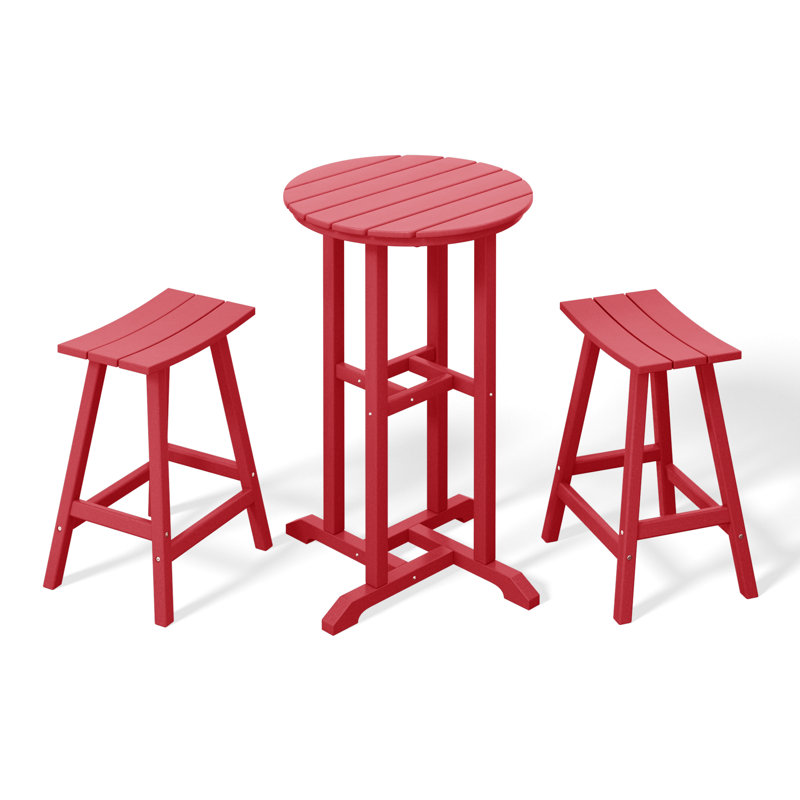 Tabouret de comptoir d'extérieur 24 po Laguna, Rouge