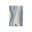 Tapis d'intérieur bleu en laine touffeté à la main à motif abstrait Yaning-24415573