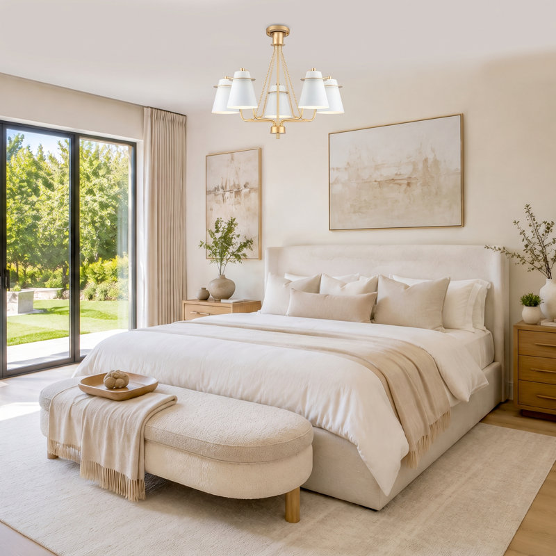 5 - Light Iron and Steel Chandelier
