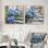 Hortensias sur les marches de grange I - art mural hortensia - ensemble d'art mural traditionnel 2 pièces