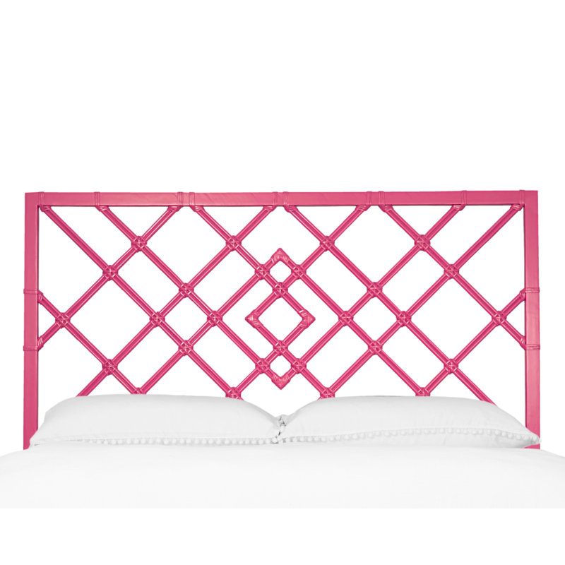 Darien Open-Frame Headboard, King, Hot Pink