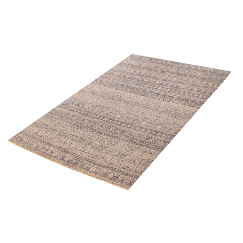 Tapis gris noué à la main One Of Kind Mystique 5 pi 2 po x 8 pi 5 po