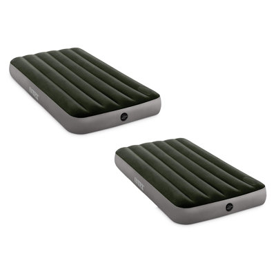 Intex Dura-Beam Standard Downy Airbed w/ Built-In Foot Pump, Twin Size by Intex