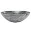 Lavabo de salle de bain rond de type vasque en verre titane de L 17 po l 6 po Giovanni-100503763