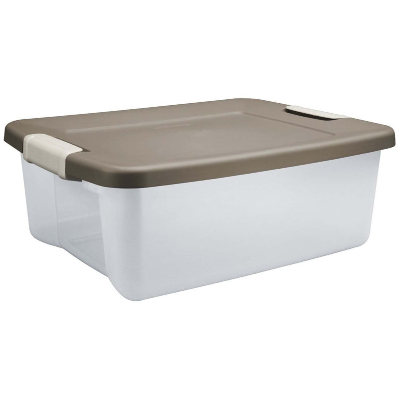Contenant de rangement en plastique transparent de 50 pintes Sterilite ShelfTotes, 25 pte, 36