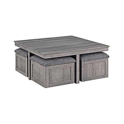 Coffee Table With Storage Stools