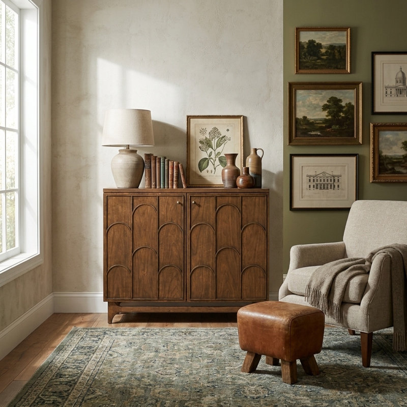 Console 2 portes en noyer Branscum