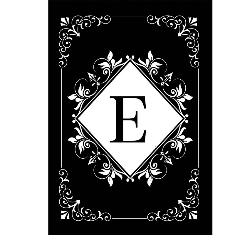 Drapeau de maison noir et blanc
