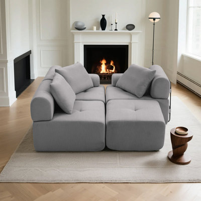Canapé-lit modulaire convertible en L