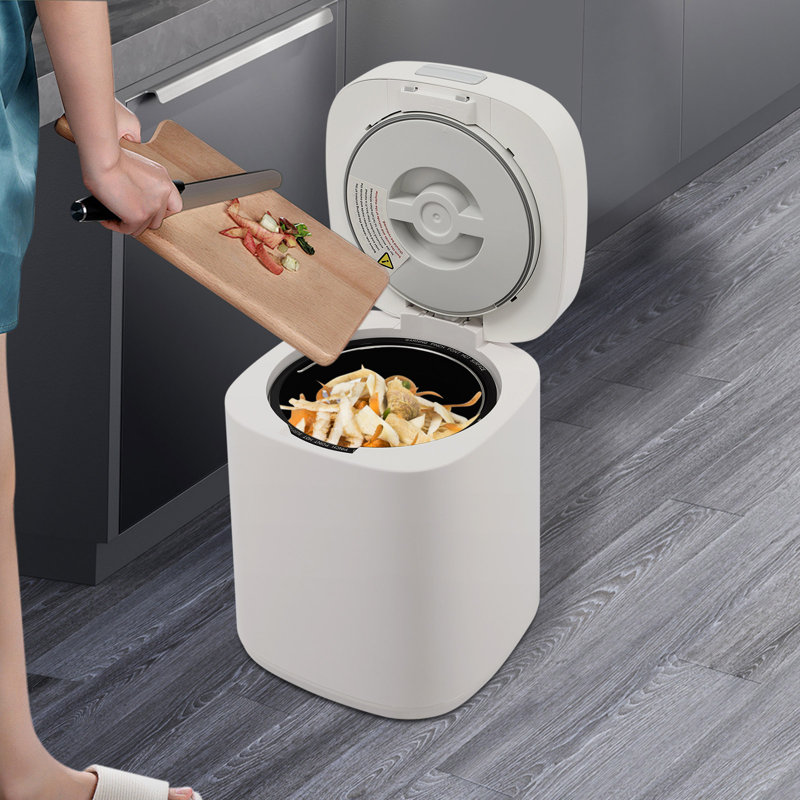 Poubelle de cuisine 0,66 gallons, Blanc satiné