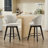 Wing Back Swivel Counter Height Bar Stools With Adjustable Footrest(Set Of 2)-1013730246