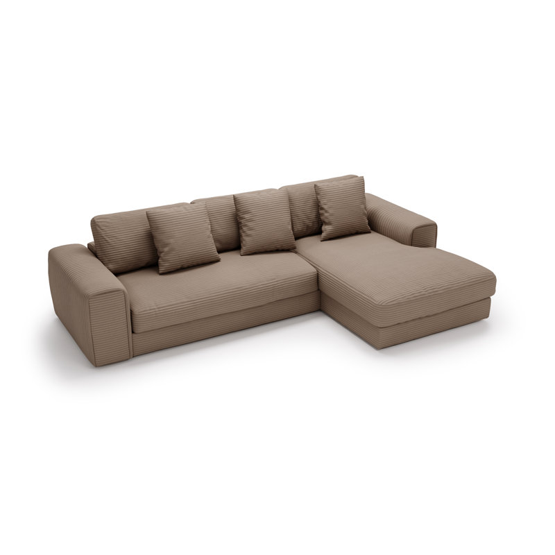 Tarren 3 Seater Corner Sofa , Brown