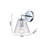 1-Light Chrome Metal Wall Sconce With A Clear Glass Shade