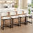 Alrick Modern Upholstered 25.6" Counter Height Kitchen Stool With Metal Sled Base & Faux Leather-514795862