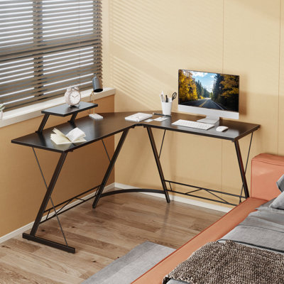 Queenborough L-Shaped Metal Base Computer Desk