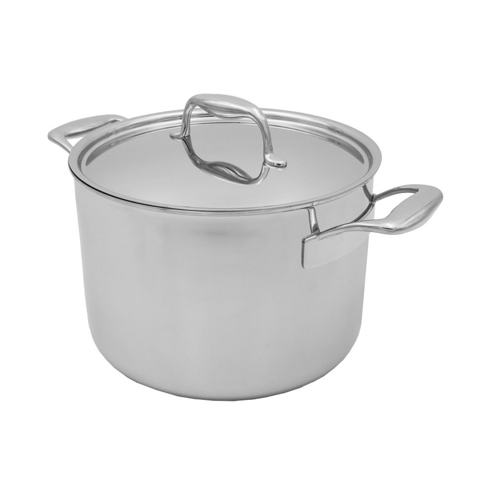 Duratux Tri-Ply 8 Qt. Stainless Steel Stock Pot with Lid Tuxton Home