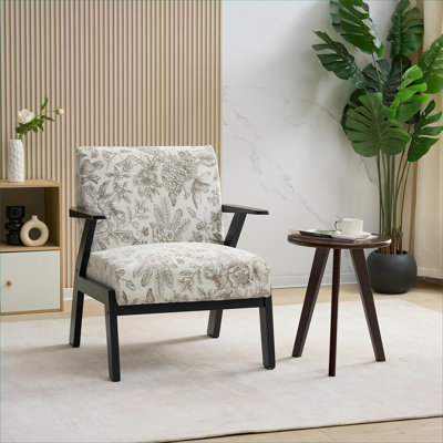 Pour le salon et le bureau, fauteuil rembourré en polyester gris Mid-Century