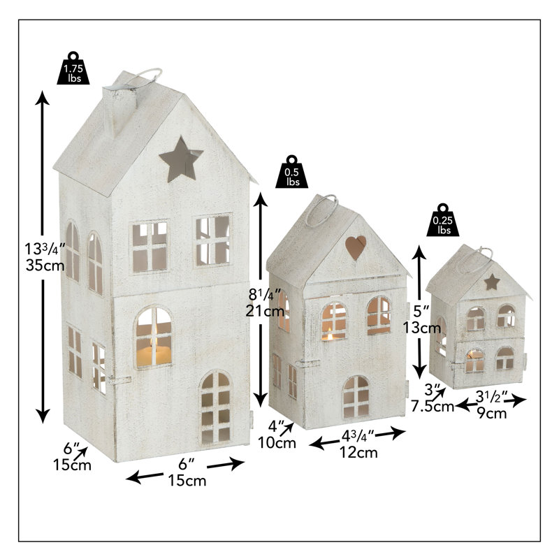 Lanternes de maison 13,75 H