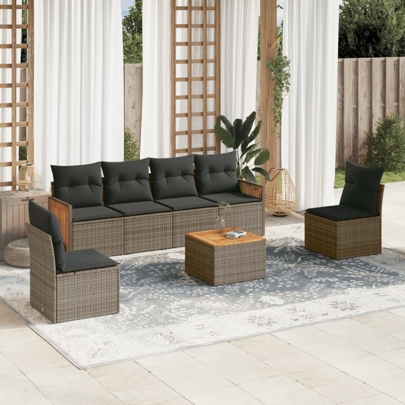 Vidaxl Garden Sofa Set Grey