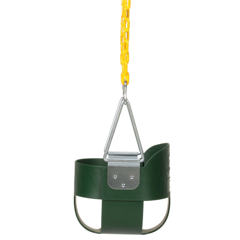 Eastern Jungle Gym Safe High Back Toddler Bucket Swing Set Seat, Green (2 Pack)