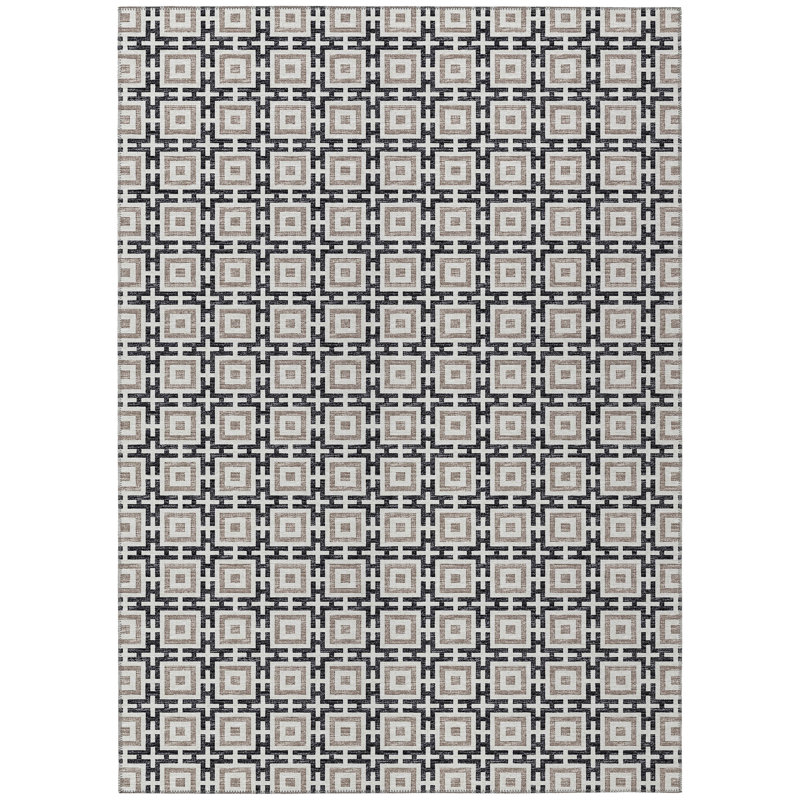 Loreen Washable Geometric Indoor / Outdoor Rug, Rectangle 9' x 12'