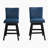 Swivel Upholstered Counter Stool with Solid Wood Frame-1171733517